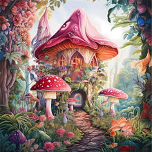 Load image into Gallery viewer, Mushroom Cottage - 40*40CM 16CT Stamped Cross Stitch

