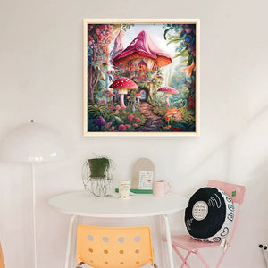 Mushroom Cottage - 40*40CM 16CT Stamped Cross Stitch