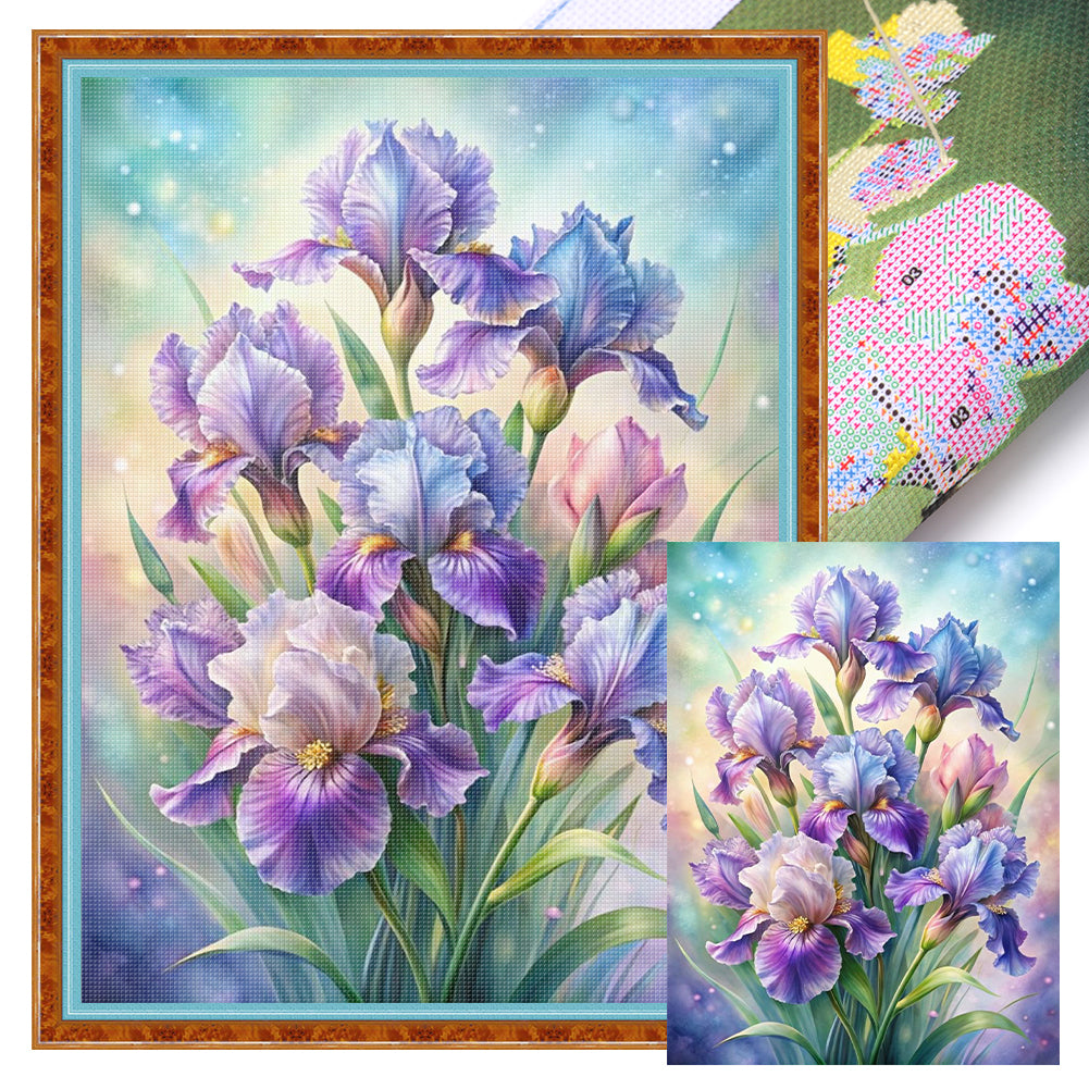 Flowers - 40*55CM 11CT Stamped Cross Stitch