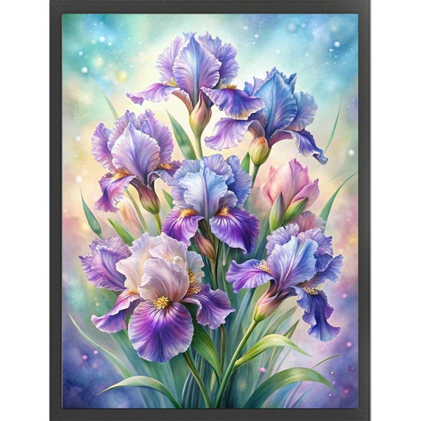 Flowers - Full 11CT Stamped Cross Stitch 40x55CM - Yishu