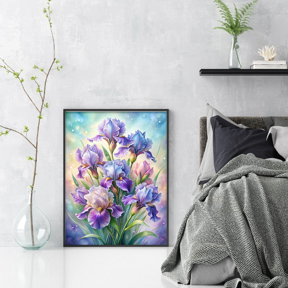 Flowers - Full 11CT Stamped Cross Stitch 40x55CM - Yishu