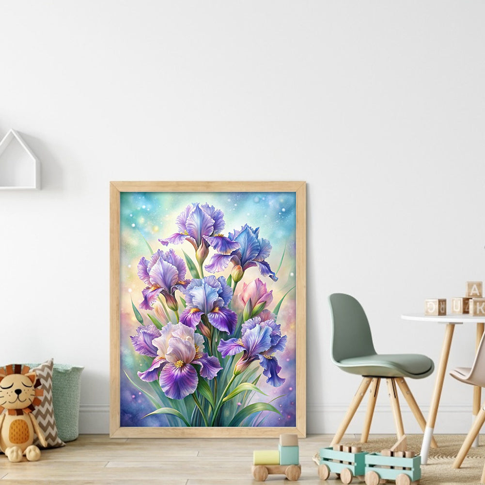 Flowers - Full 11CT Stamped Cross Stitch 40x55CM - Yishu