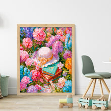 Load image into Gallery viewer, Hat in a Flower Field - 40*50CM 14CT Stamped Cross Stitch
