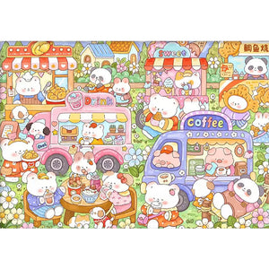 Rabbit Food Court - 120*85CM   Stamped Cross Stitch£¨Mona Lisa Brand£©