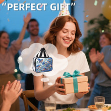 Load image into Gallery viewer, DIY Bluebird Diamond Painting Bling Rhinestone Makeup Bag Large Storage Bag
