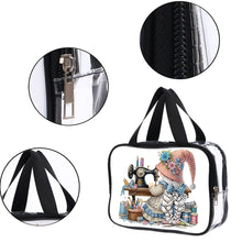 Load image into Gallery viewer, DIY Sewing Machine Diamond Painting Bling Rhinestone Makeup Bag Storage Bag
