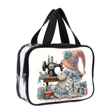 Load image into Gallery viewer, DIY Sewing Machine Diamond Painting Bling Rhinestone Makeup Bag Storage Bag
