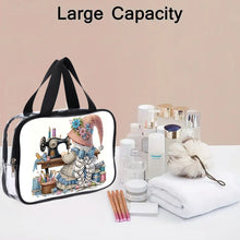 Load image into Gallery viewer, DIY Sewing Machine Diamond Painting Bling Rhinestone Makeup Bag Storage Bag
