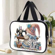 Load image into Gallery viewer, DIY Sewing Machine Diamond Painting Bling Rhinestone Makeup Bag Storage Bag
