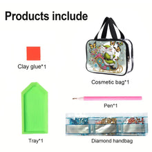 Load image into Gallery viewer, Christmas DIY Santa Claus Diamond Painting Bling Rhinestone Makeup Bag Large Storage Bag
