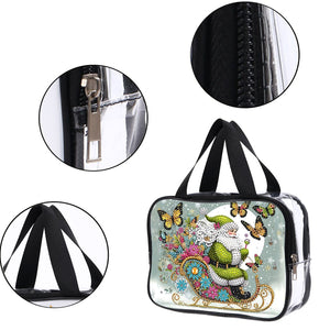 Christmas DIY Santa Claus Diamond Painting Bling Rhinestone Makeup Bag Large Storage Bag