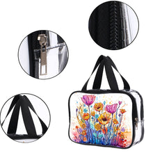 Load image into Gallery viewer, DIY Flower Diamond Painting Bling Rhinestone Makeup Bag Large Storage Bag

