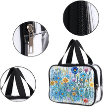 Load image into Gallery viewer, DIY Flower Diamond Painting Bling Rhinestone Makeup Bag Large Storage Bag
