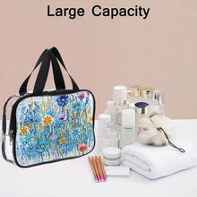 Load image into Gallery viewer, DIY Flower Diamond Painting Bling Rhinestone Makeup Bag Large Storage Bag
