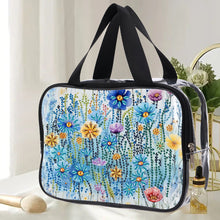 Load image into Gallery viewer, DIY Flower Diamond Painting Bling Rhinestone Makeup Bag Large Storage Bag
