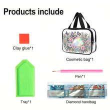 Load image into Gallery viewer, DIY Flower Butterfly Diamond Painting Bling Rhinestone Makeup Bag Storage Bag
