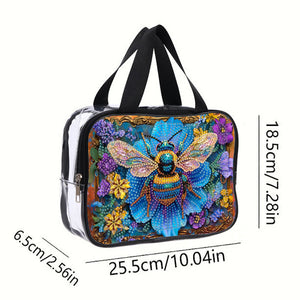 DIY Honey Diamond Painting Bling Rhinestone Makeup Bag Large Storage Bag