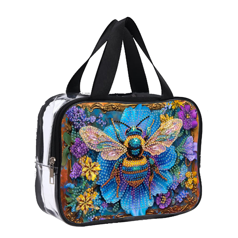 DIY Honey Diamond Painting Bling Rhinestone Makeup Bag Large Storage Bag