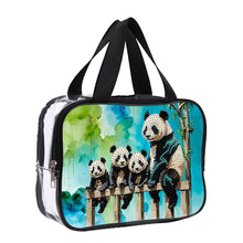 Load image into Gallery viewer, DIY Panda Diamond Painting Bling Rhinestone Makeup Bag Large Storage Bag
