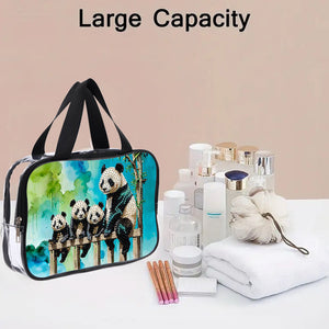 DIY Panda Diamond Painting Bling Rhinestone Makeup Bag Large Storage Bag