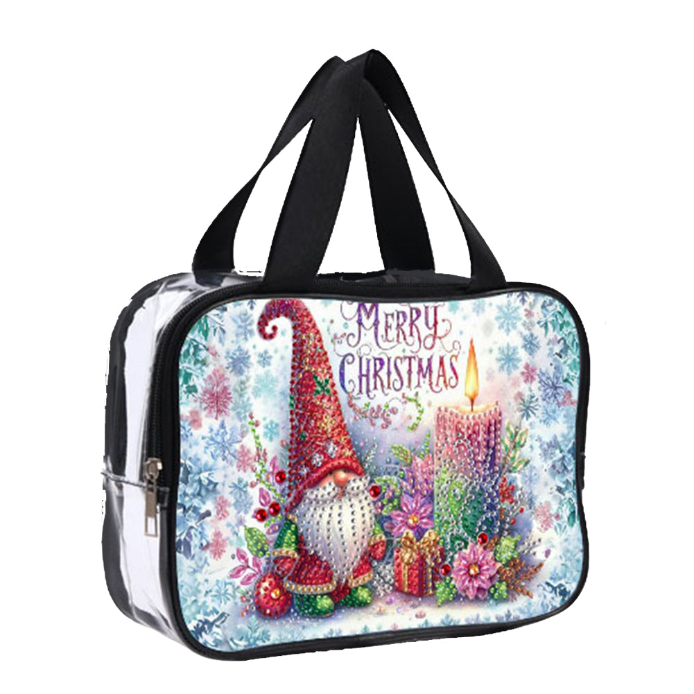 DIY Gnome Diamond Painting Bling Rhinestone Makeup Bag Large Storage Bag