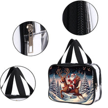 Load image into Gallery viewer, Christmas DIY Santa Claus Diamond Painting Bling Rhinestone Makeup Bag Large Storage Bag

