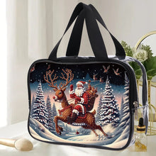 Load image into Gallery viewer, Christmas DIY Santa Claus Diamond Painting Bling Rhinestone Makeup Bag Large Storage Bag

