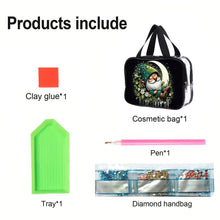 Load image into Gallery viewer, DIY Gnome Diamond Painting Bling Rhinestone Makeup Bag Large Storage Bag
