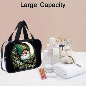 DIY Gnome Diamond Painting Bling Rhinestone Makeup Bag Large Storage Bag