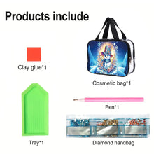 Load image into Gallery viewer, DIY Snowman Diamond Painting Bling Rhinestone Makeup Bag Large Storage Bag
