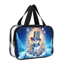 Load image into Gallery viewer, DIY Snowman Diamond Painting Bling Rhinestone Makeup Bag Large Storage Bag
