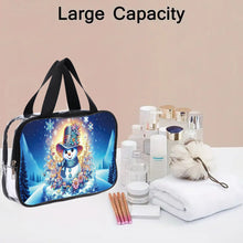 Load image into Gallery viewer, DIY Snowman Diamond Painting Bling Rhinestone Makeup Bag Large Storage Bag
