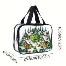 Load image into Gallery viewer, DIY Christmas House Diamond Painting Rhinestone Makeup Bag Large Storage Bag
