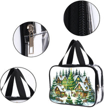 Load image into Gallery viewer, DIY Christmas House Diamond Painting Rhinestone Makeup Bag Large Storage Bag
