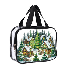 Load image into Gallery viewer, DIY Christmas House Diamond Painting Rhinestone Makeup Bag Large Storage Bag
