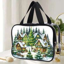 Load image into Gallery viewer, DIY Christmas House Diamond Painting Rhinestone Makeup Bag Large Storage Bag
