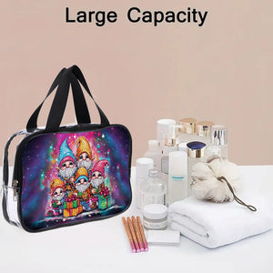 DIY Gnome Diamond Painting Bling Rhinestone Makeup Bag Large Storage Bag