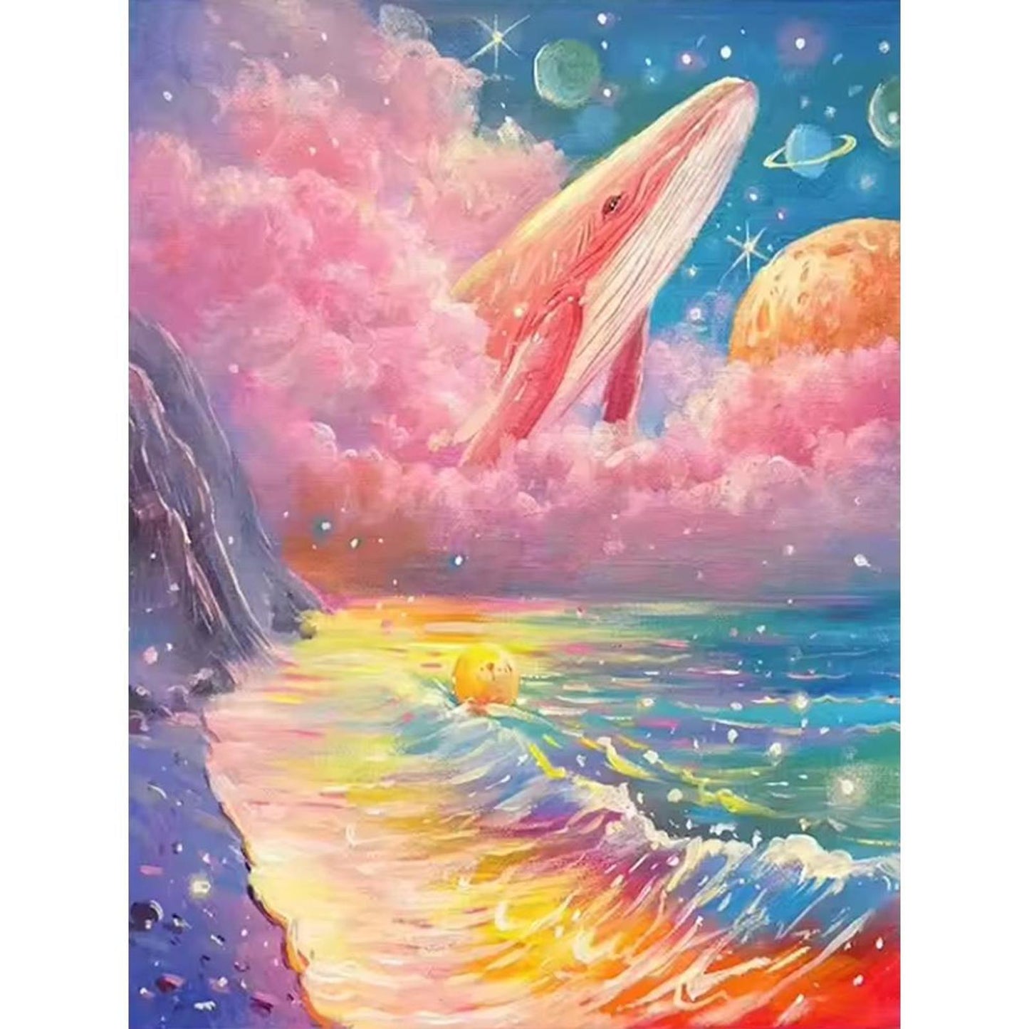 Dreamy Beach Scenery - Full 11CT Stamped Cross Stitch 45x60CM - Huacan