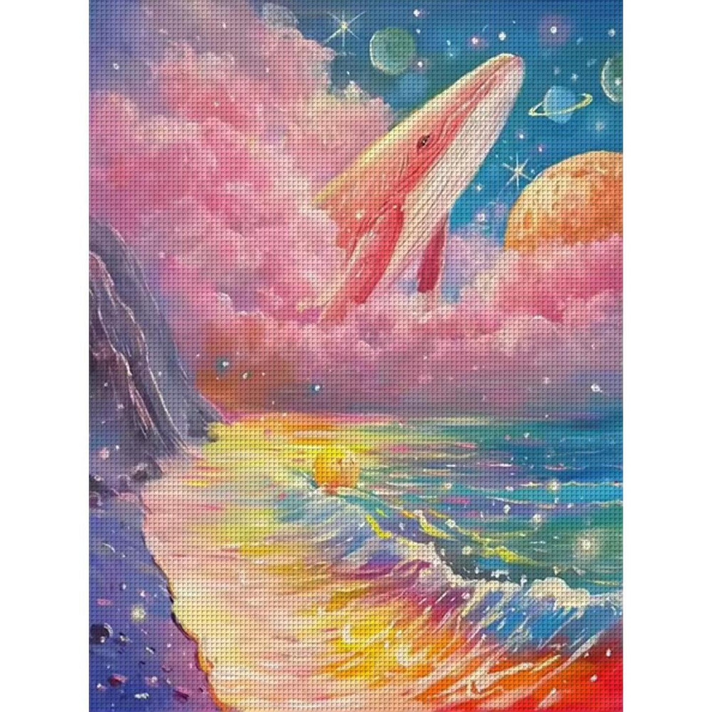 Dreamy Beach Scenery - Full 11CT Stamped Cross Stitch 45x60CM - Huacan