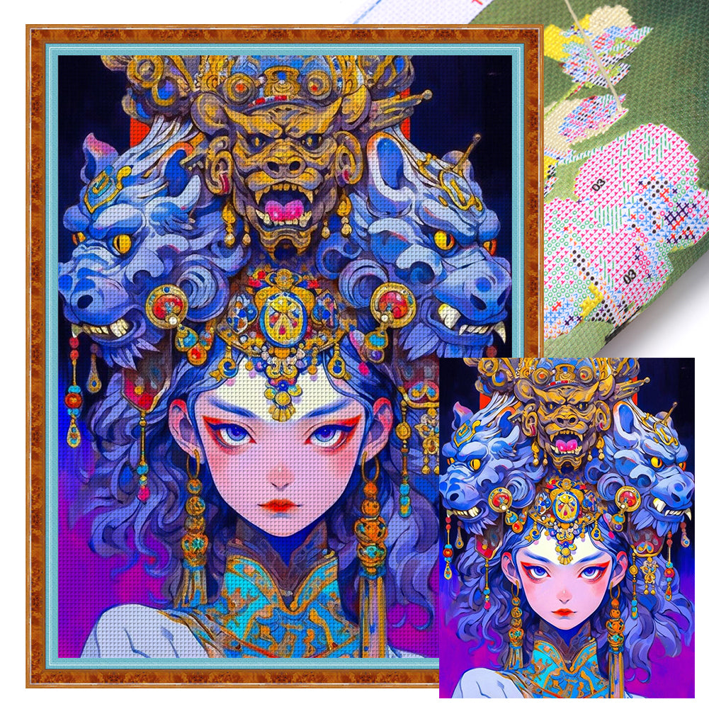 Opera Girl - 45*60CM 11CT Stamped Cross Stitch