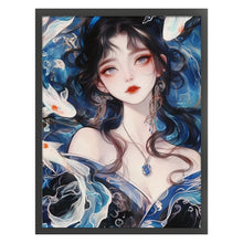 Load image into Gallery viewer, Carp Girl - 45*60CM 11CT Stamped Cross Stitch

