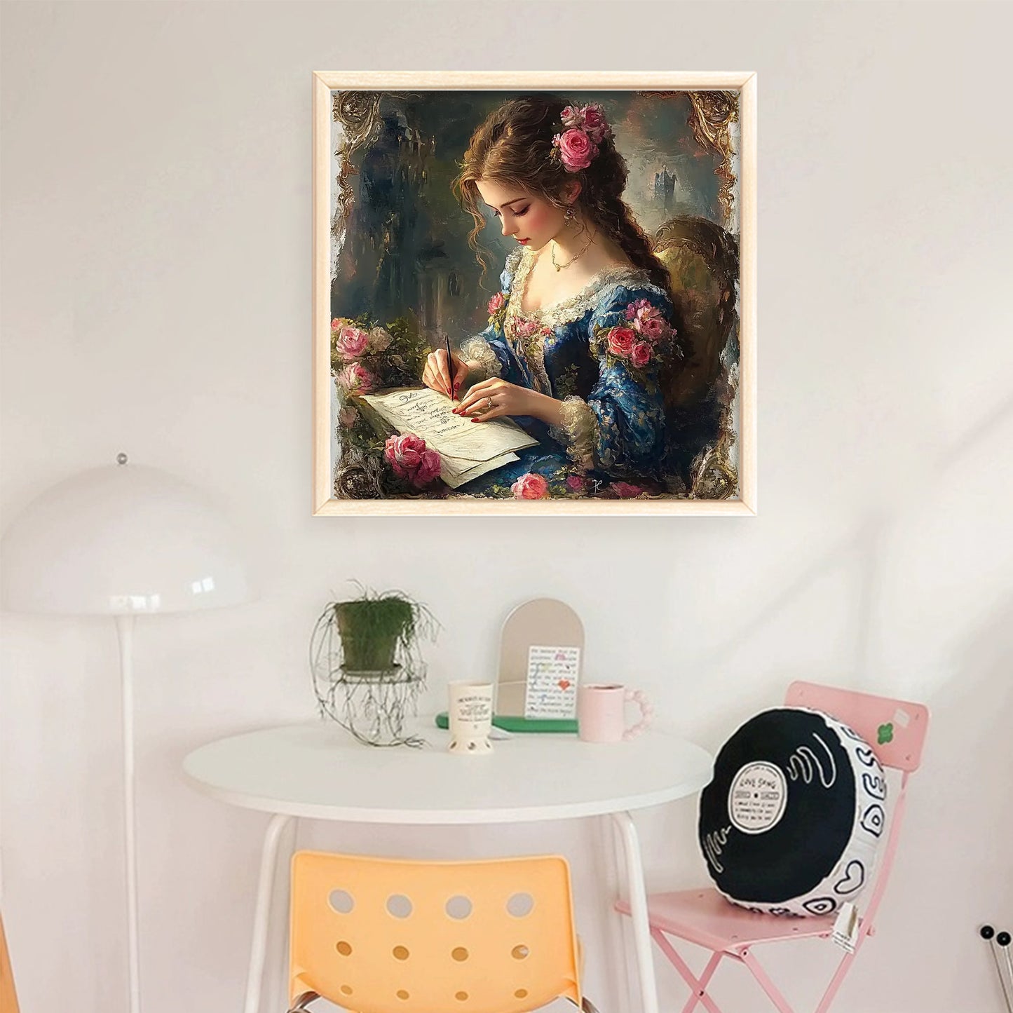 Victorian Girl - Full 18CT Stamped Cross Stitch 45x45CM - Huacan