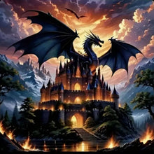 Load image into Gallery viewer, Castle And Dragon 40*40CM(Canvas) Full Round Drill Diamond Painting

