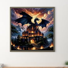 Load image into Gallery viewer, Castle And Dragon 40*40CM(Canvas) Full Round Drill Diamond Painting
