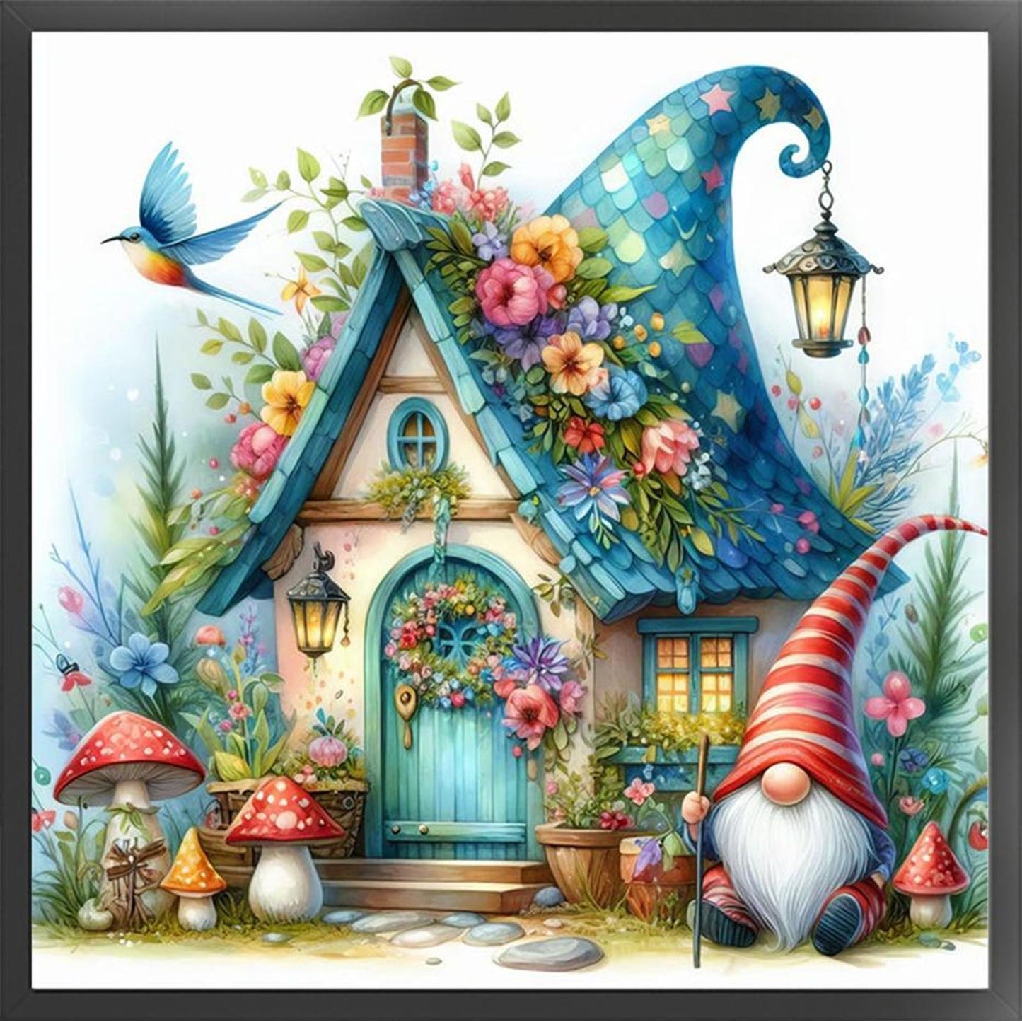Goblin Cabin - Full 14CT Counted Cross Stitch 40x40CM - Yishu