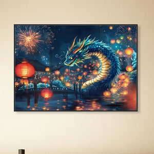 Magic Dragon 40*30CM(Canvas) Full Round Drill Diamond Painting(Partial AB)