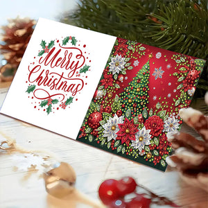 6PCS DIY Diamond Art Greeting Cards Christmas Congratulations Cards  Gifts
