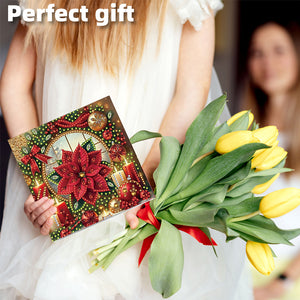 6PCS DIY Diamond Art Greeting Cards Christmas Congratulations Cards  Gifts