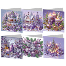 Load image into Gallery viewer, 6PCS DIY Diamond Art Greeting Cards Holiday Theme Congratulations Cards  Gifts

