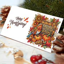 Load image into Gallery viewer, 6PCS DIY Diamond Art Greeting Cards Autumn Theme Congratulations Cards  Gifts
